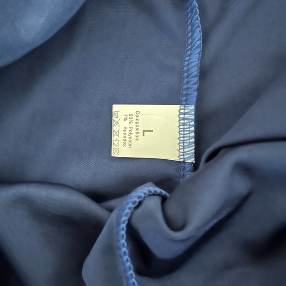 Shiny royal blue stretch tights - Picture 2 of 3